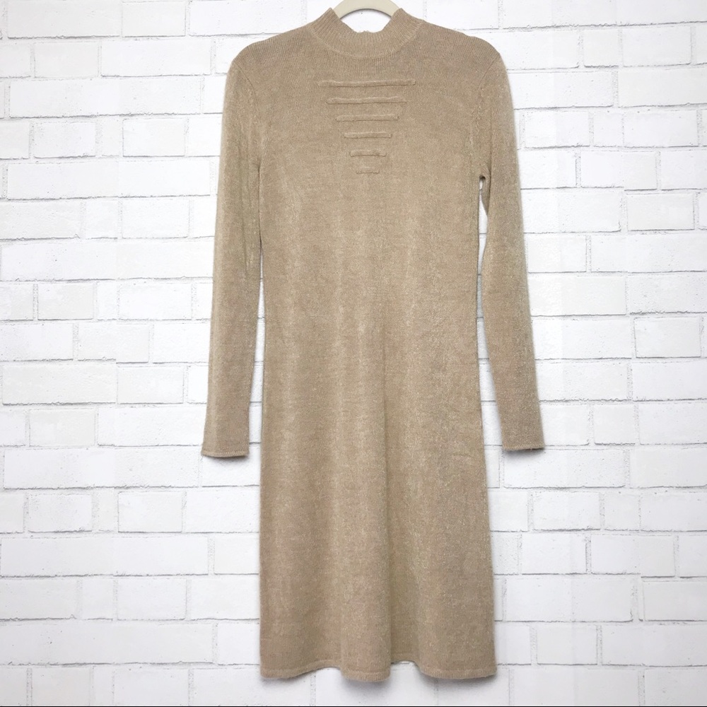 Richard and Company Vintage Beige Sweater Dress